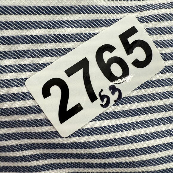 Lane Bryant Straight Pencil Skirt Striped Size 20 Cotton Blend Navy & Off White - Picture 12 of 12